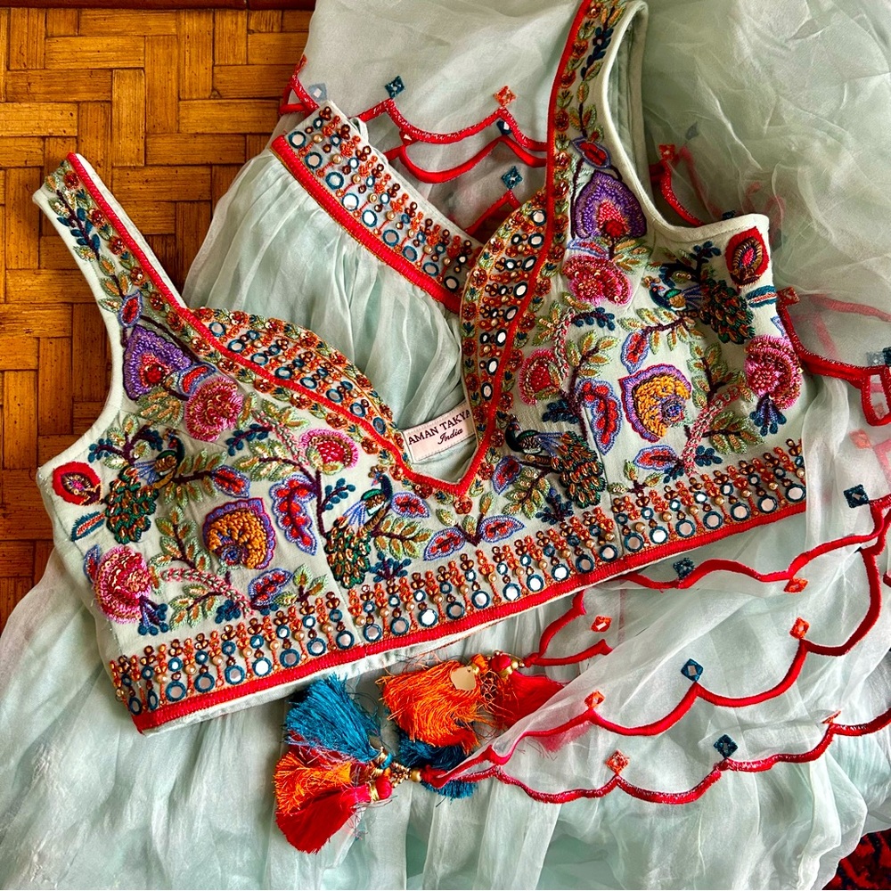Aman Takyar Pre-Stitched Lehenga Set with Dupatta - Worn Once